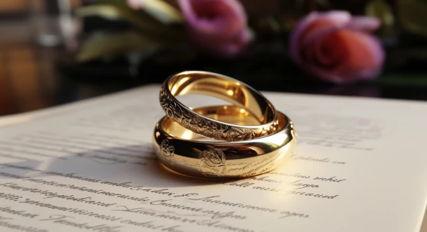 обручальные кольца на брачном договоре